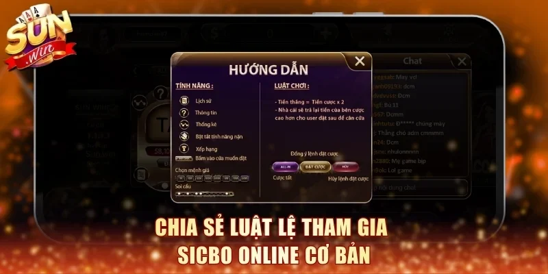 Chia sẻ luật lệ tham gia Sicbo online cơ bản
